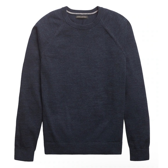 Men's Banana Republic Charcoal Grey Organic Cotton Crew-Neck Sweater Size XXS